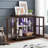 30.32''W Display Cabinet With Adjustable Shelf For Book And Collection Storage And LED Light(Cherry)-121448660