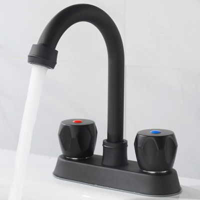 Centerset 2-handle Bathroom Faucet with Drain Assembly
