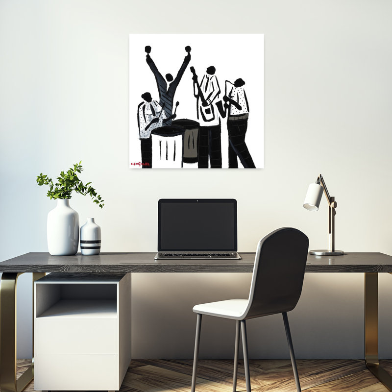 Noir, art abstrait contemporain, H 18 po x l 18 po