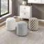 Repose-pieds en tissu d'ameublement Chenille