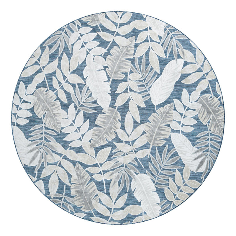 Tapis intérieur / extérieur Firman Wygant, Rond 8 pi 2 po