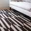 Keoka Hand Knotted Wool Geometric Area Rug in Dark Brown/Ivory-512870441
