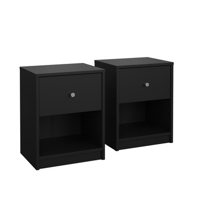 Ensemble de 2 tables de chevet 1 tiroir Clanton