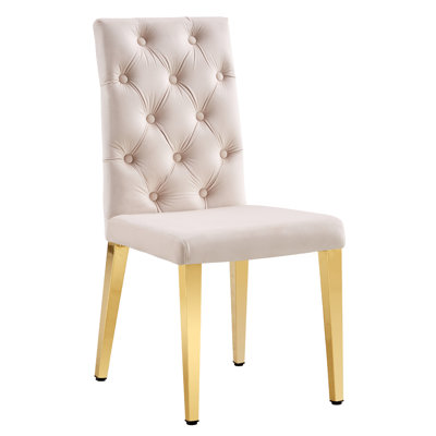 Chaise d'appoint en velours touffeté de 17 po de largeur Gunes