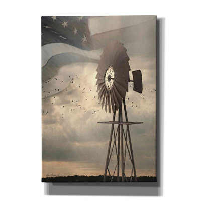Land That I Love Windmill I par Lori Deiter - Photographie sur toile tendue