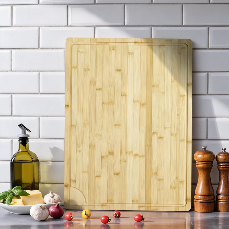 Planche à découper extra large en bambou de 2 cm d'épaisseur, 61 x 46 cm