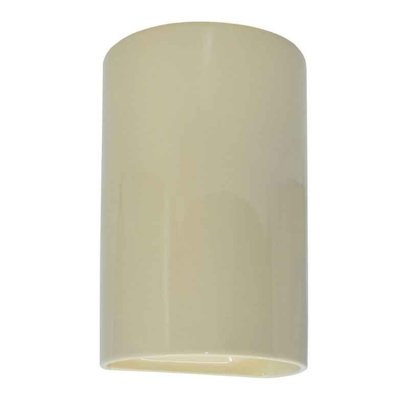 Ambiance Collection™ Outdoor Flush Mount, Gloss Vanilla, LED, 12.5" H x 7.75" W x 4" D