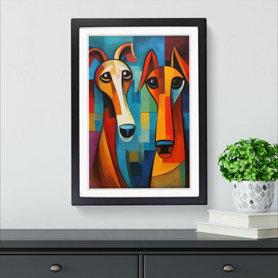 Greyhound Cubism No.2 - Framed Print