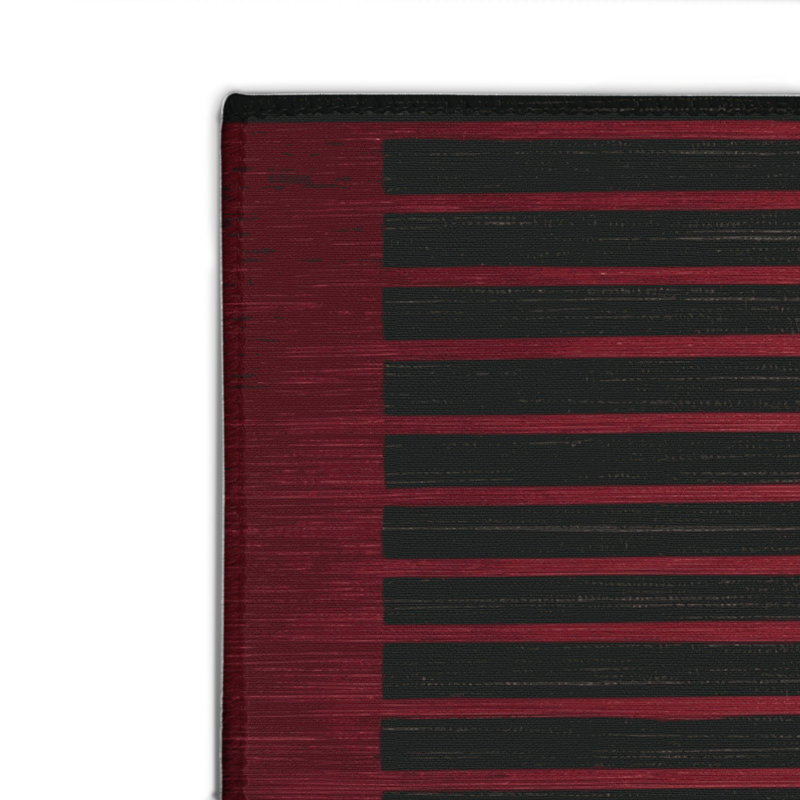 Tapis intérieur / extérieur brun HorizontalStripes, Rectangle 4pi x 6 pi