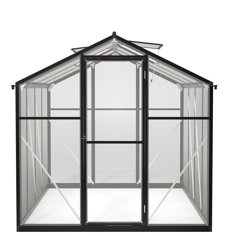 Serre en aluminium d'extérieur - Installation rapide et protection en polycarbonate pour une ventilation sûre des jardins