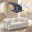 Canapé-lit convertible au sol avec support pour le dossier du coussin, canapé-lit futon confortable, tissu en velours côtelé pour le salon et la chambre à coucher