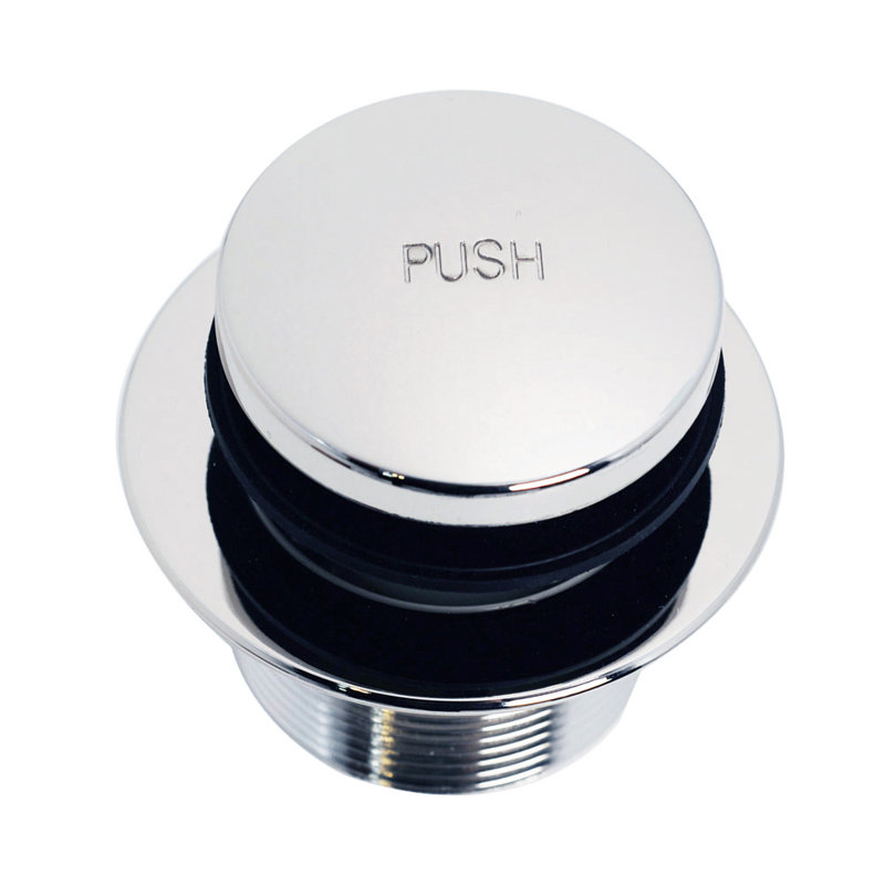 Drain de baignoire avec trop-plein Toe Touch, Chrome poli