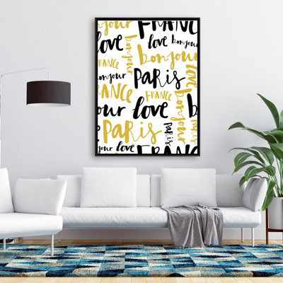 Bonjour Paris Print On Canvas