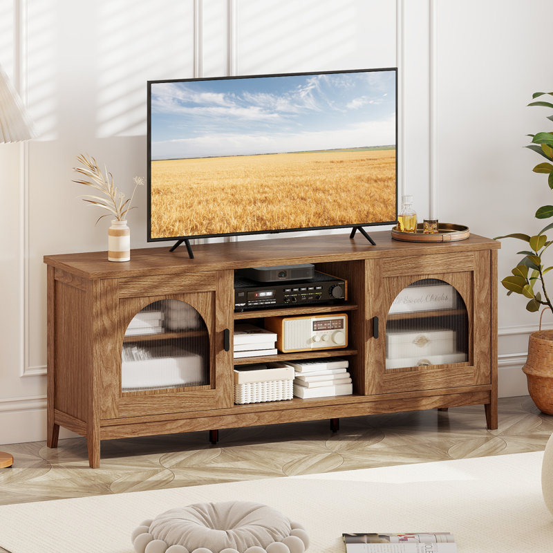Meuble télé de campagne pour téléviseur de 65 po ou moins Farmhouse, Noyer