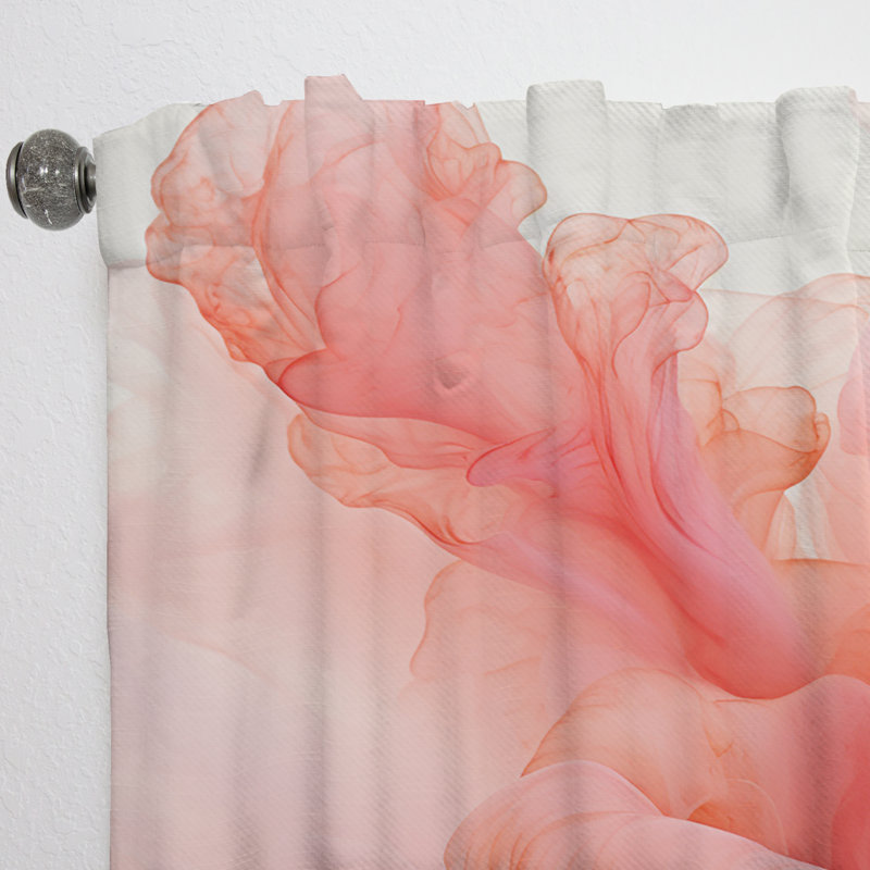 Gerika Pink Polar Radiance Smoke IV - Modern Curtain - Velvet Room Darkening - 1 panel, 52" W x 63" L