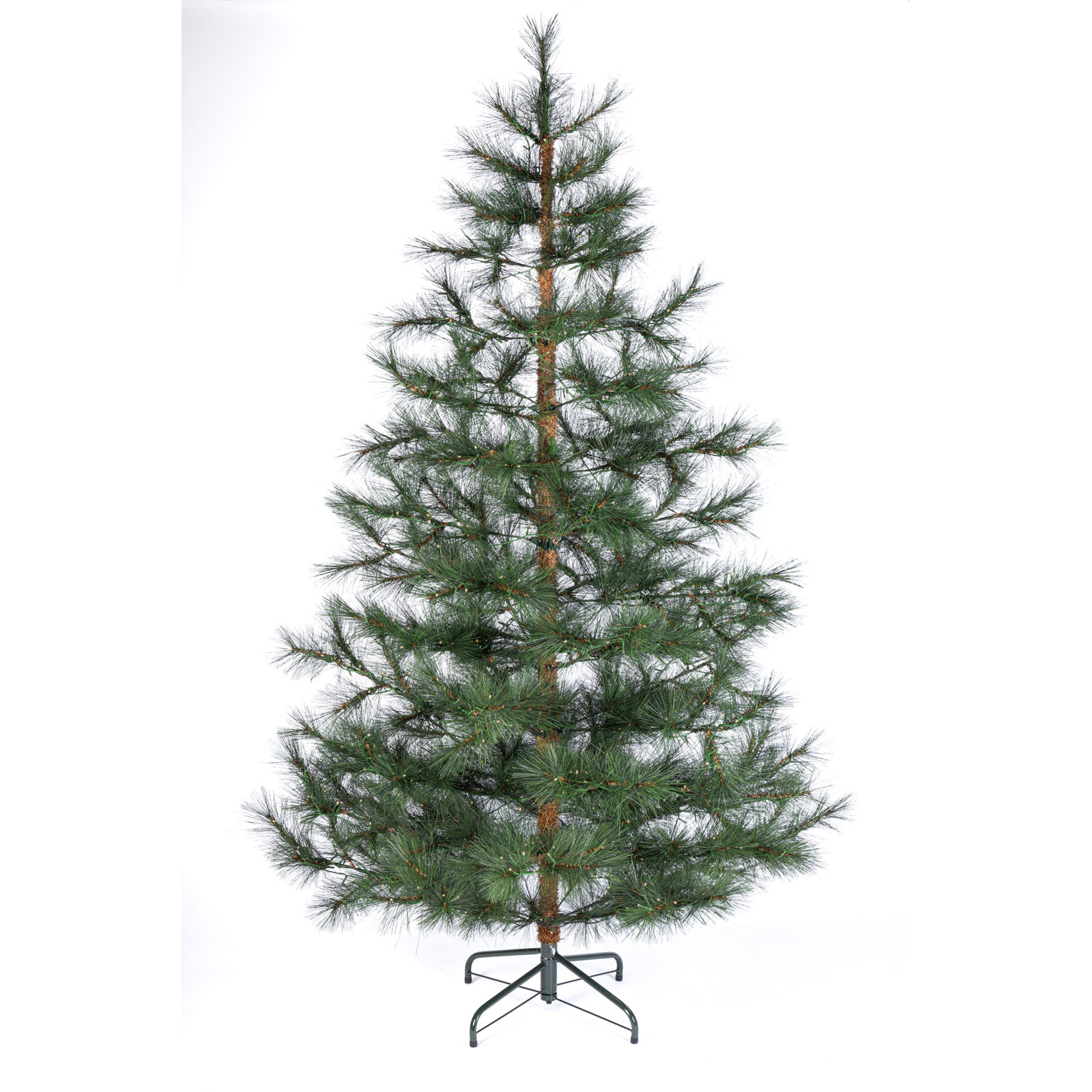 Elegant Prelit Hard Needle Tips Hinged Christmas Tree, 7'5"