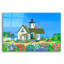  Art mural en verre en acrylique «Lighthouse Cottage» par Geraldine Aikman, 16 po x 12 po