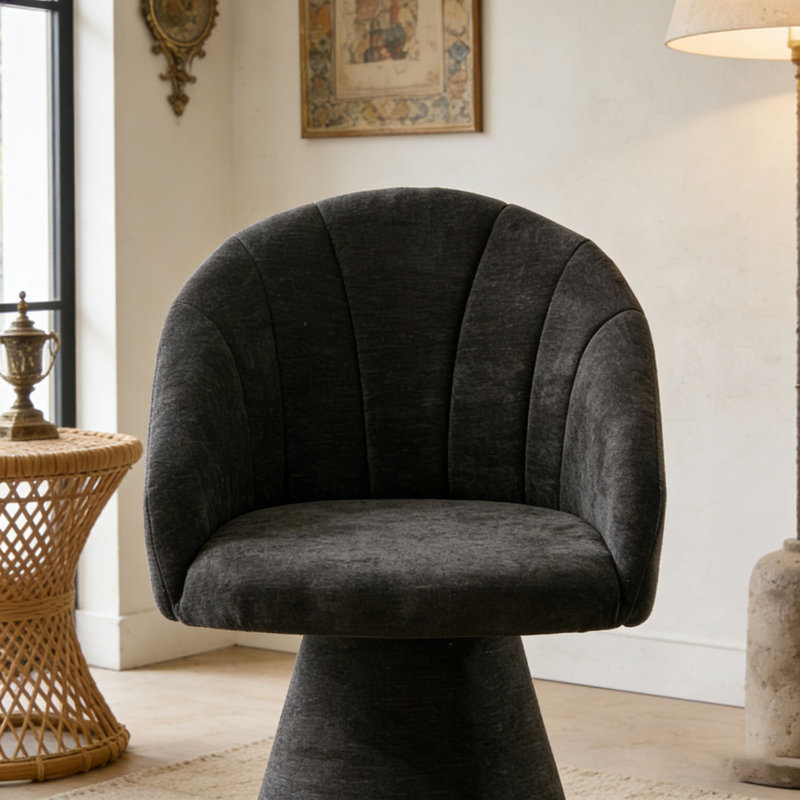 Fauteuil pivotant en chenille, Gris