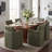 Modern Dining Arm Chair with Premium Upholstery & Hidden Casters-267622430