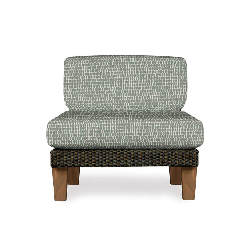 Catalina Outdoor Teak Lounge Chair, Mink, Demo Oatmeal