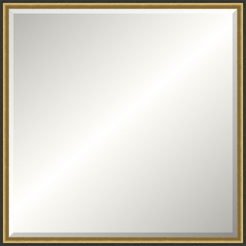 Gold  and Black Rustic Mirror, Medium Square