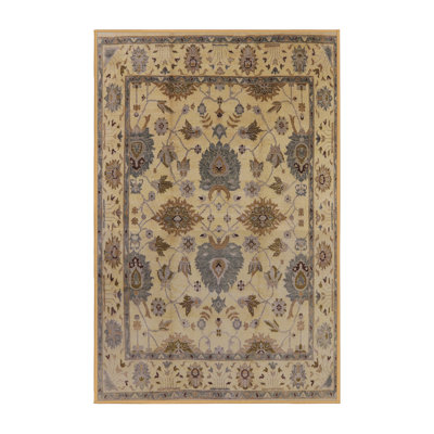Tapis oriental jaune / bleu Manni
