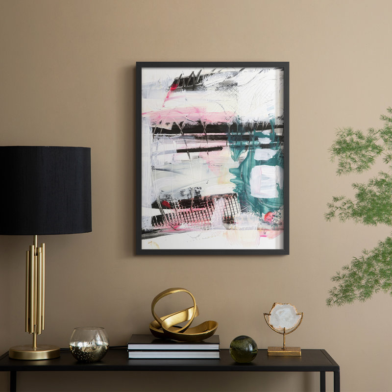 Parade I Framed Print - Solid Wood, 15" H x 12" W, Black