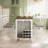 Rural Style 5-Piece Dining Table Set with 4 Padded Chairs and Built-in Storage for Dining Room-1241093996