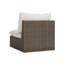 Dumont 1-Piece Wicker Patio Armless Sofa With Beige Cushions