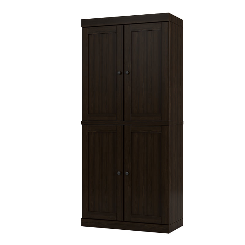 Bibliothèque à 6 tablettes en bois massif l 32 "x H 71,5" Arreana, Espresso