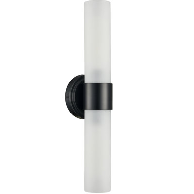 Wall Sconce with Cylinder Frosted Glass Shade