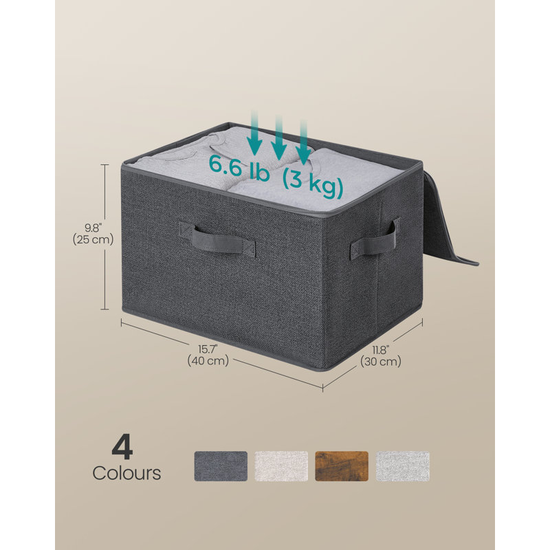 Songmics 40x30x25cm Fabric Storage Tub & Tote