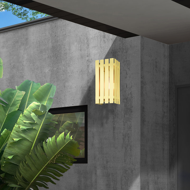 Greenwich Wall Light, Satin Brass, 13" H x 6" W x 4.875" D