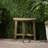 Space-Saving Half-Round Folding Acacia Wood Bistro Table for Patio Balcony, Grey Finish