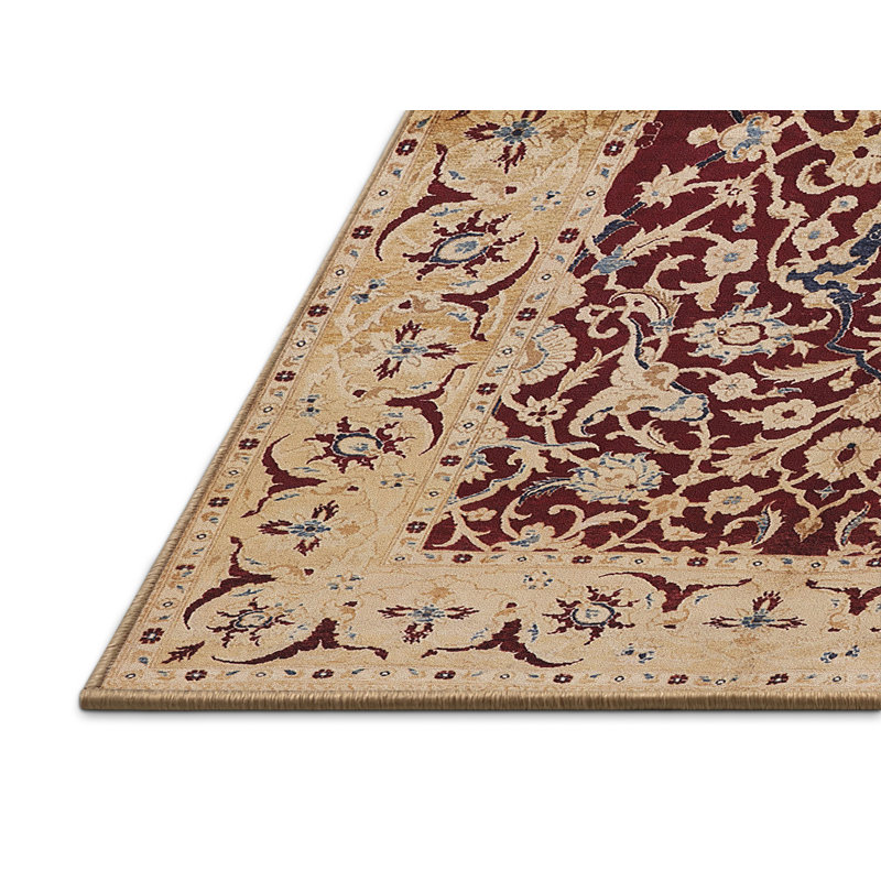 Tapis oriental rouge / beige Lebranche, Rectangle 8 pi x 10 pi