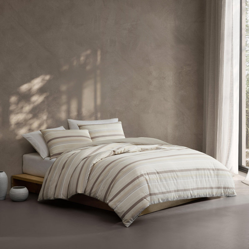 Ensemble de housse de couette réversible en coton Calvin Klein, Très grand lit