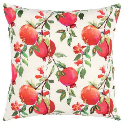 Embroidered Cotton Throw Pillow