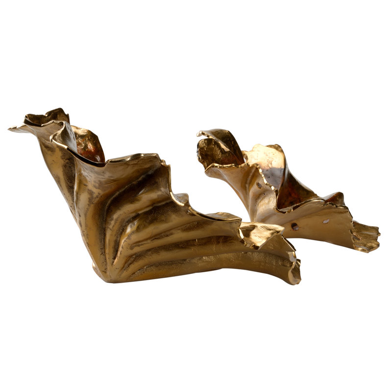 Rustic Gold Aluminum Leaf Sculpture