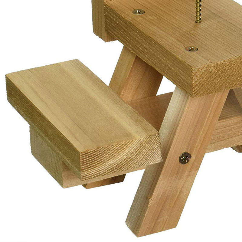 Wood Hanging Squirrel Feeder