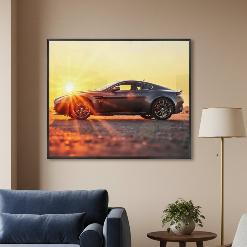Single Picture Frame LED Illuminated Wall Art Wall Art on Glass / Aluminium, 50 cm H x 60 cm W