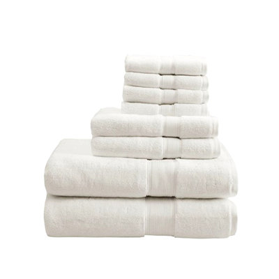 100% Cotton 8 Piece Antimicrobial Towel Set