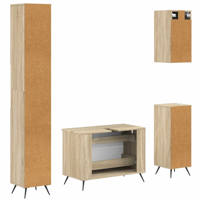 Bathroom Storage, Sonoma Oak
