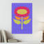Reproduction d'art floral abstrait rose rétro-1931926375