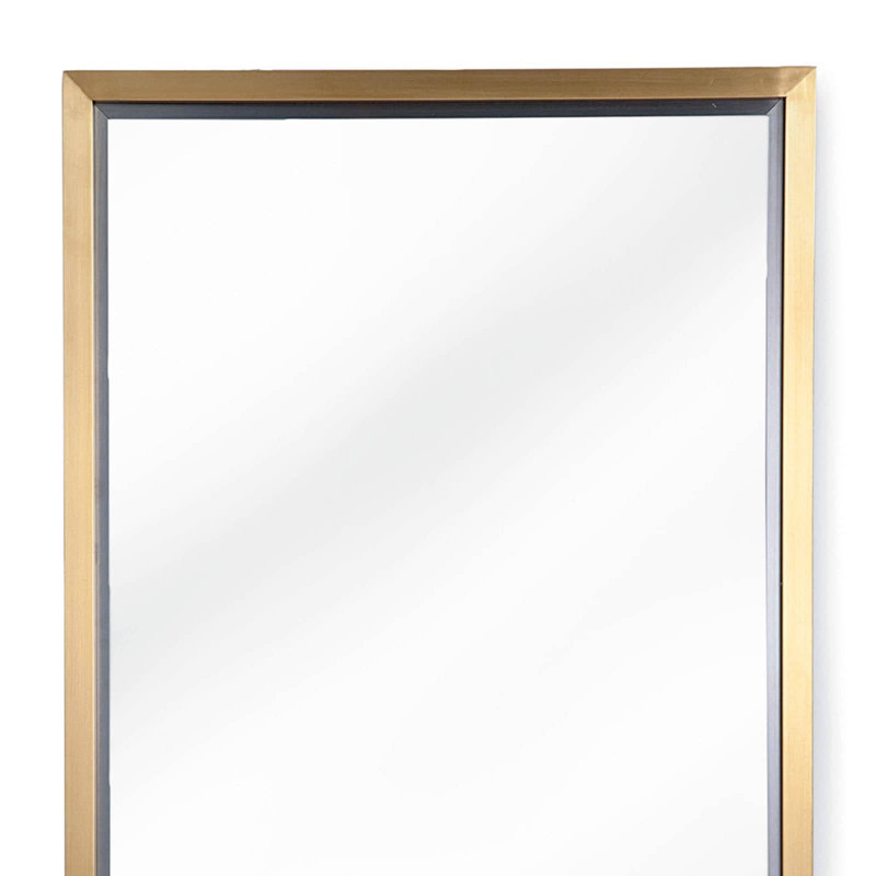 Malibu Metal Wall Mirror, Brass