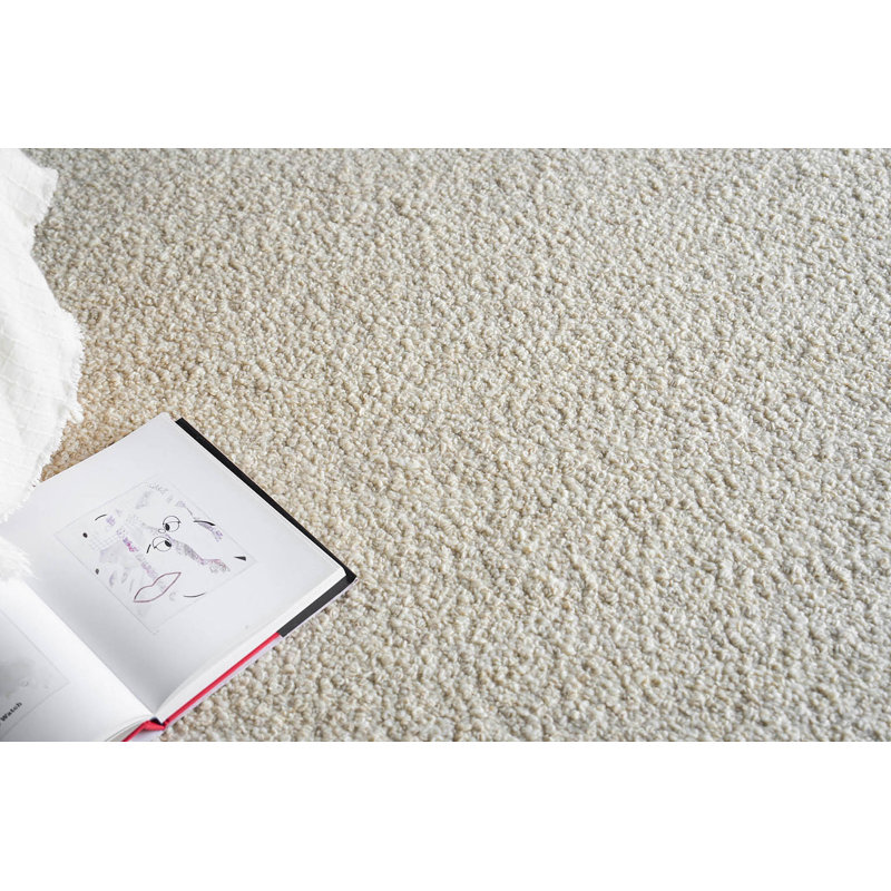 Ferretti Wool Area Rug in Ivory/Silver, Rectangle 6' x 9'