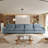 4-Piece Upholstered Modular Linen Fabric Sectional Sofa-124608910
