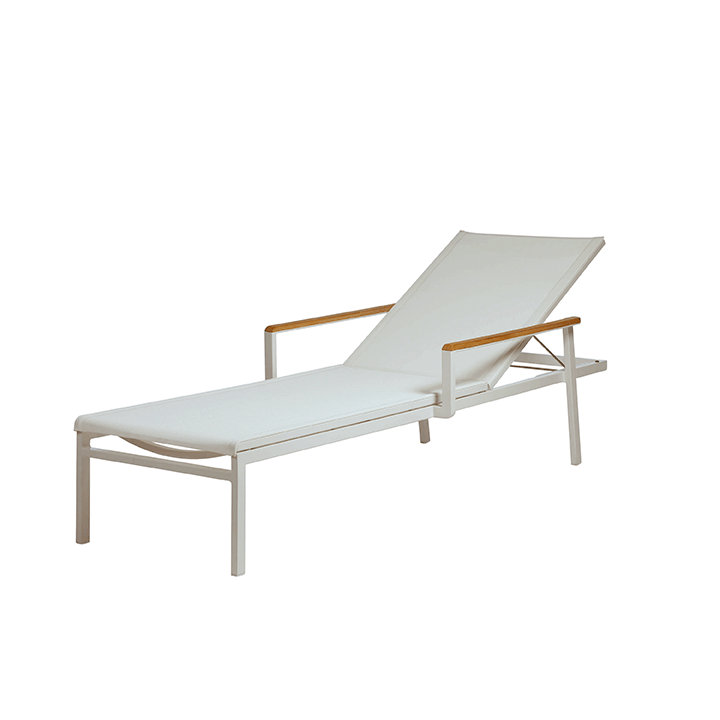 Aura Lounger, Arctic White, Pearl
