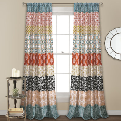 Bohemian Semi Sheer Curtain Single Panel