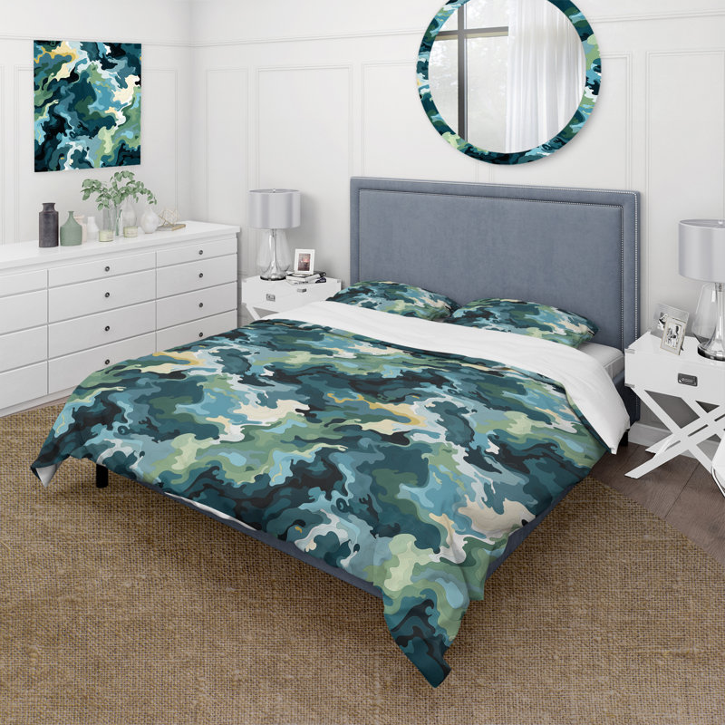 Nomadic Patterns - Camouflage Duvet Cover Set - Microfiber Polyester, King Duvet Cover + 2 King Shams