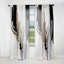Black, White And Gold Expression II - Modern Room Darkening Abstract Curtain - 1 Panel-107831744
